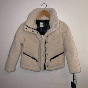 SAM. NYC Girls Sherpa Mid Coat – Size 8 (Almond) – NWT
